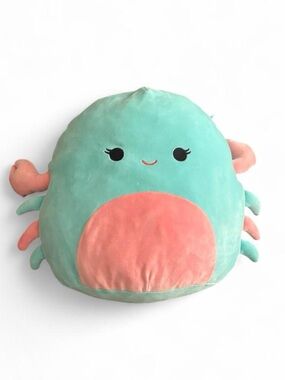 Teal & Pink Squishmallows Crab Plush – 14”